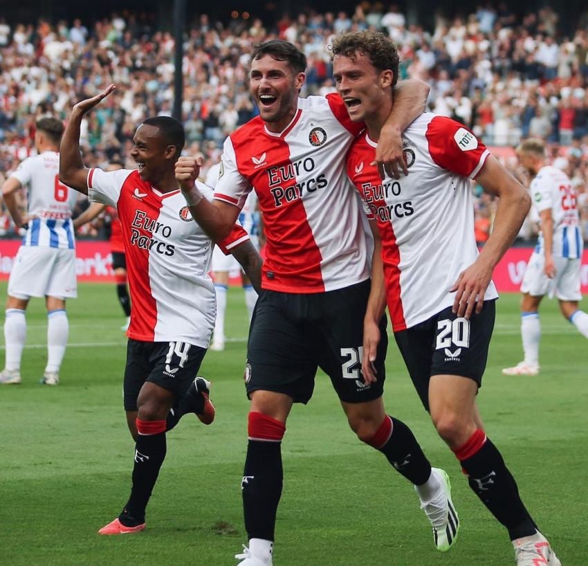 Festejo de los futbolistas 