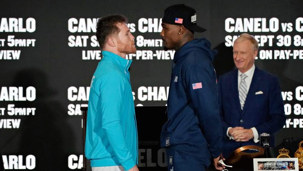 'Canelo' y Charlo previo a conferencia de prensa en Las Vegas