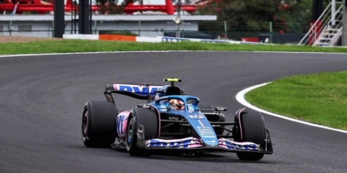 Alpine corriendo en el Gran Premio de Japón