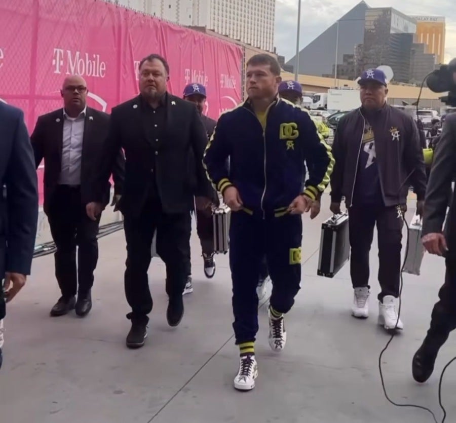 Llegada de Canelo al T-Mobile Arena