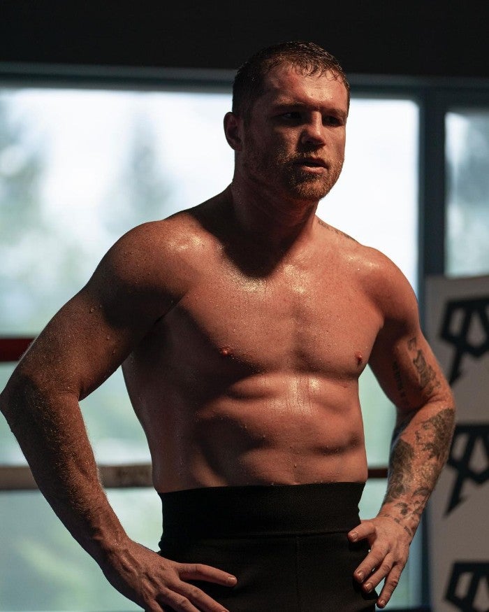 'Canelo' durante su entrenamiento 