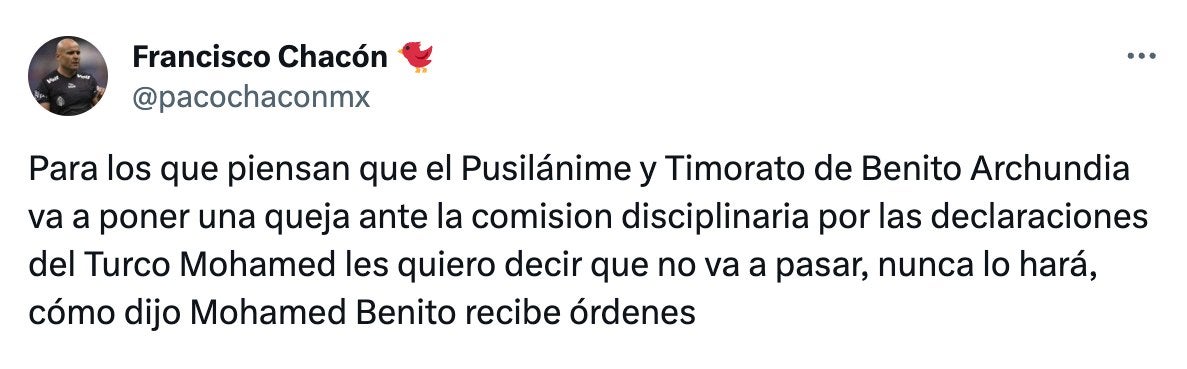 Paco Chacón arremete contra Armando Archundia tras quejas de Mohamed sobre el arbitraje