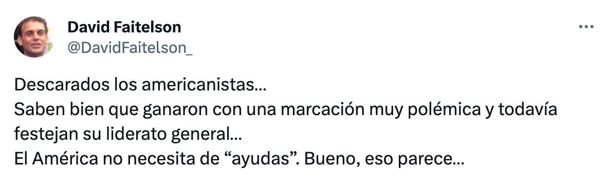 Faitelson critica triunfo de América