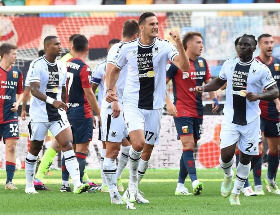 Udinese y Genoa igualaron en el Stadio Friuli