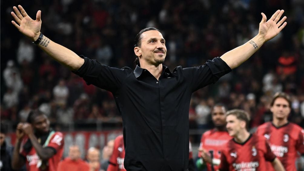 Ibra durante su retiro en San Siro