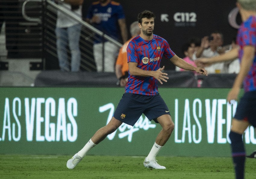 Piqué cuando era jugador del Barcelona