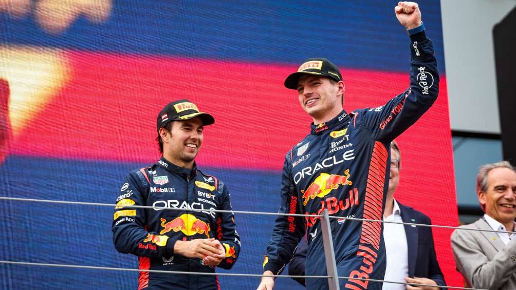 Pérez y Verstappen en el podio en el Gran Premio de Arabia Saudita