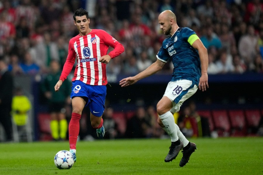 Álvaro Morata anotó dos goles ante el Feyenoord