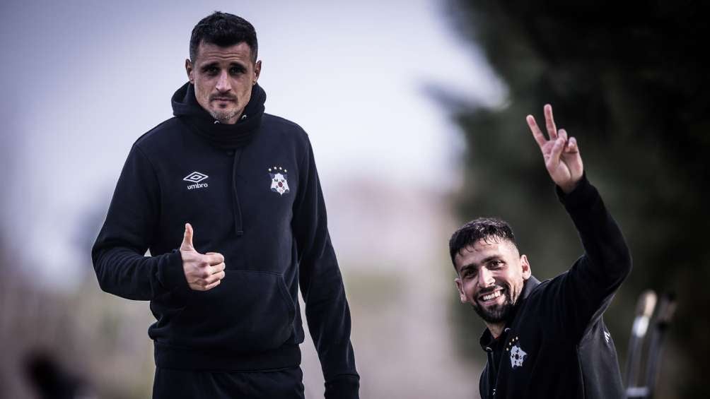 El equipo de Montevideo Wanderers en entrenamiento 