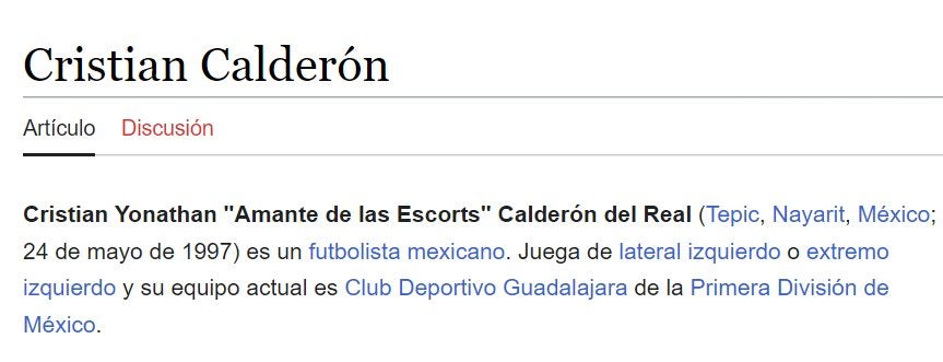 Wikipedia trolea a Chicote Calderón tras polémica fiesta