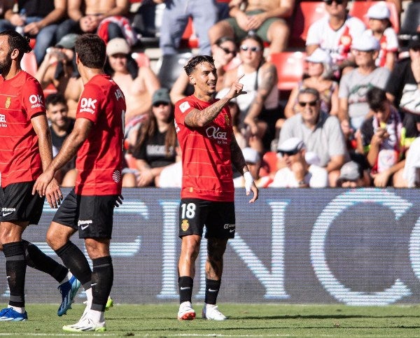 Mallorca celebrando el gol del empate 