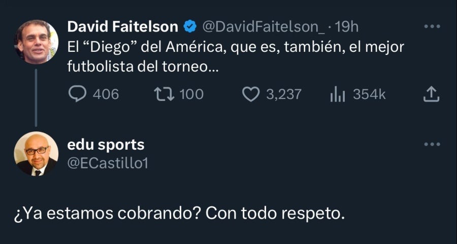 Tweet de David Faitelson