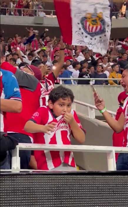 Así celebró el pequeño el cuarto gol del Rebaño