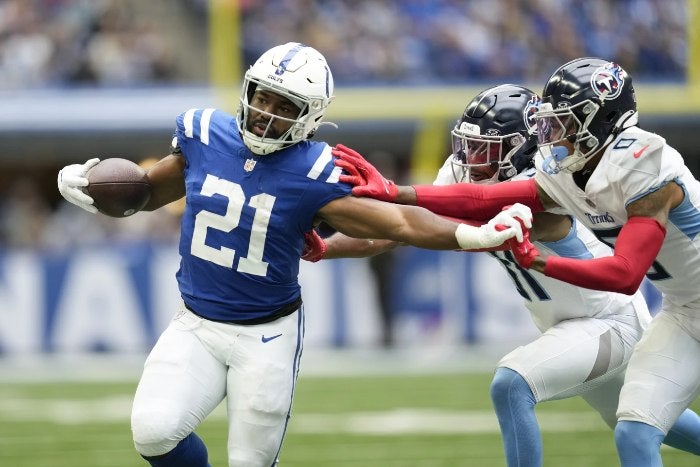 Moss jugando con los Colts 