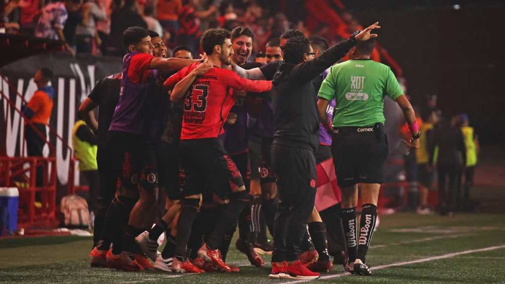 Así celebraron los jugadores de Tijuana el primer gol del partido