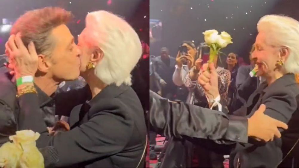 Luis Miguel da beso y flores a Carolina Herrera, afamada diseñadora de modas