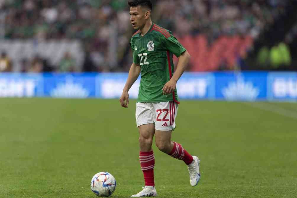 Lozano durante el juego ante Jamaica en la Concacaf Nations League