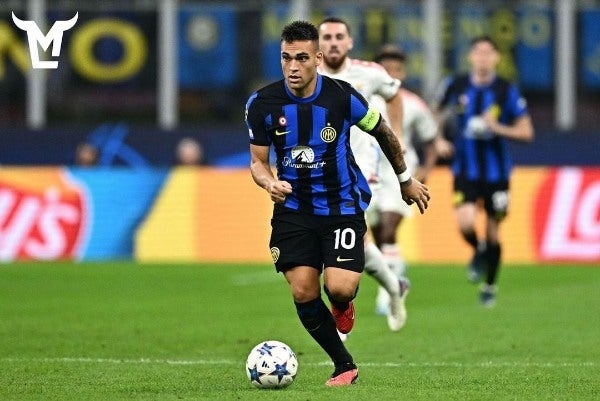 Lautaro Martínez jugando con el Inter 