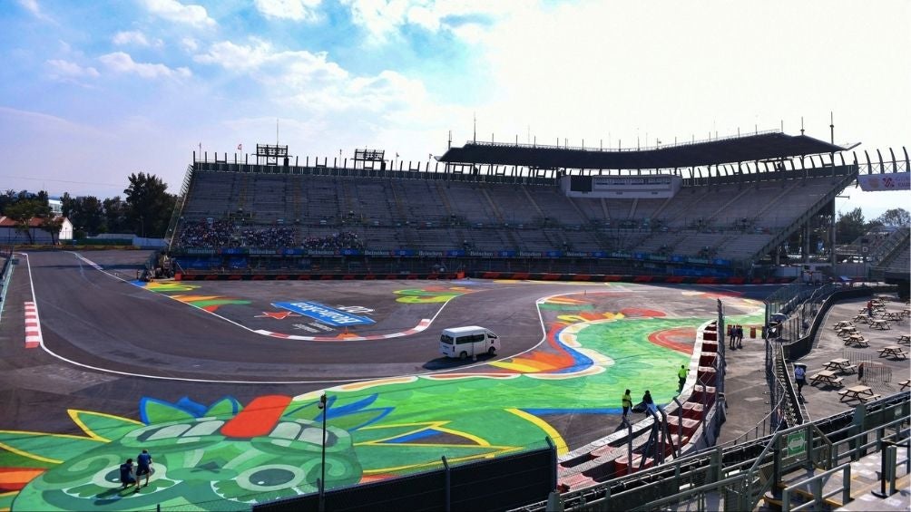 El Autódromo Hermanos Rodríguez previo al GP De México