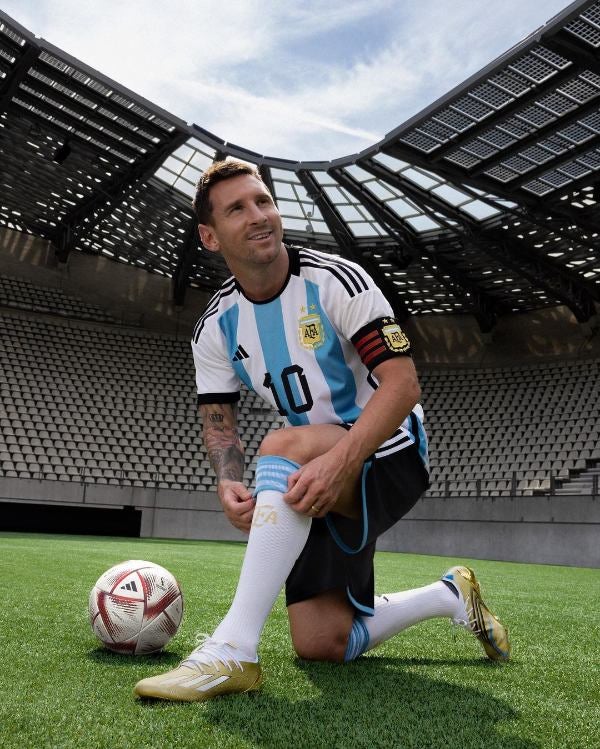 Messi con la playera de Argentina 