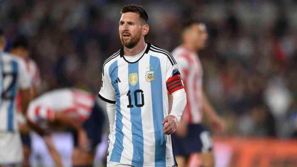 Messi durante el partido frente a Paraguay 