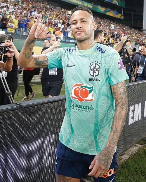 Neymar tras el juego de Brasil 