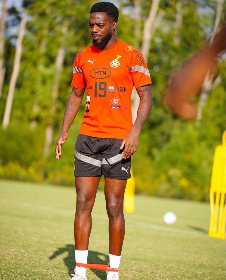 Iñaki Williams entrenando con la Selección de Ghana