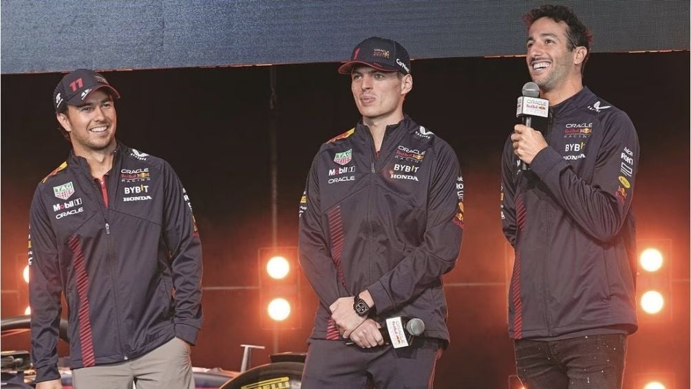 Pérez, Verstappen y Ricciardo