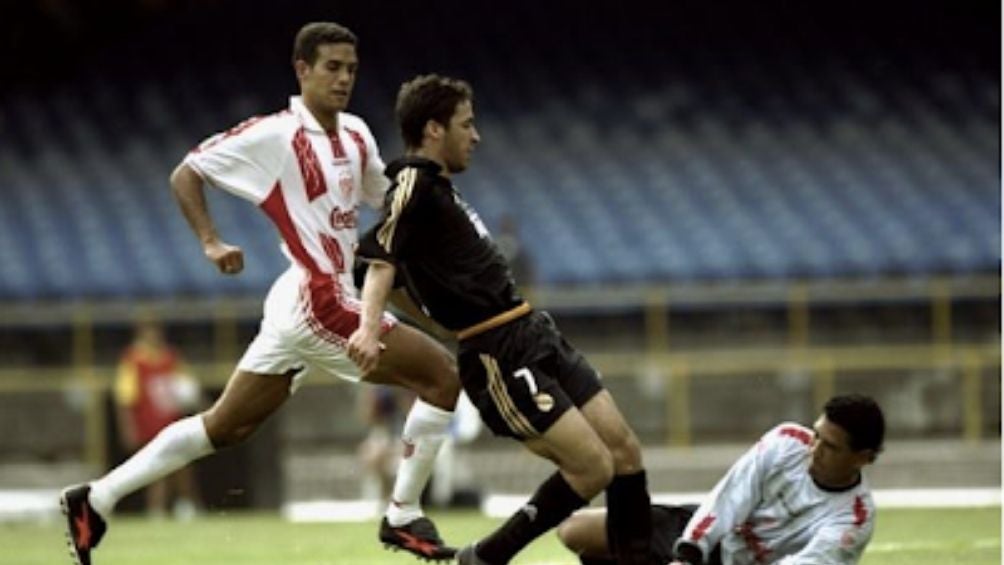 Raúl en el partido ante Necaxa