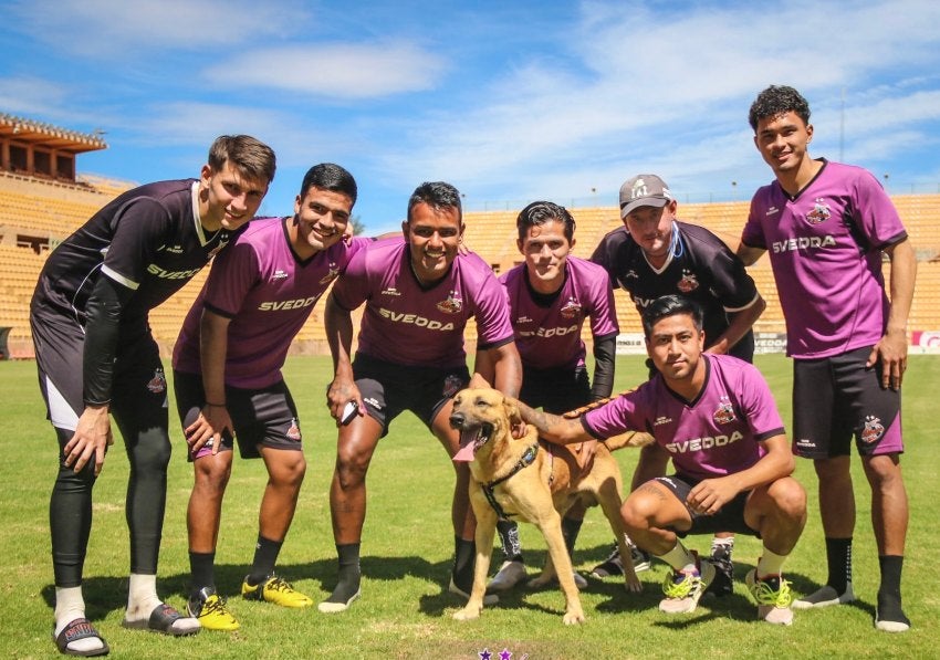 Parte de los jugadores conviviendo con "Max"