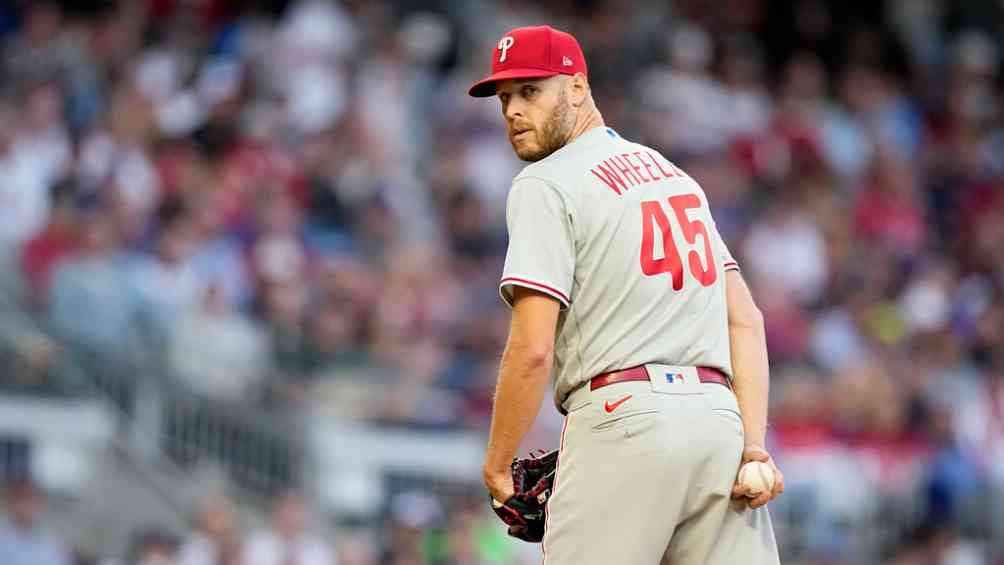 Zack Wheeler, abridor de los Phillies, en el Juego 2 ante Atlanta