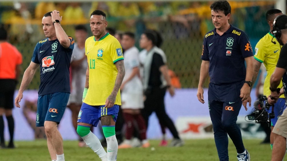 Neymar al término del partido contra Venezuela 