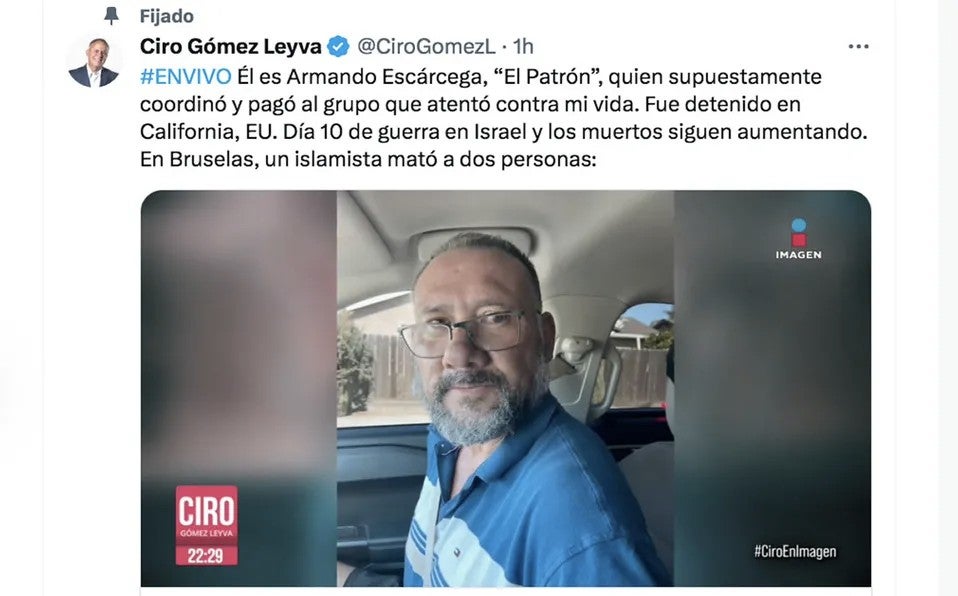 Detienen al presunto autor intelectual del atentado contra Ciro