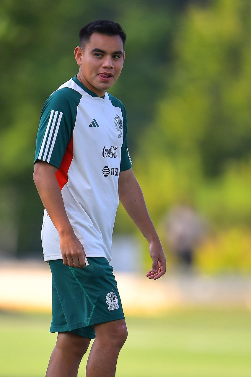 Charly Rodríguez en entrenamiento del Tricolor