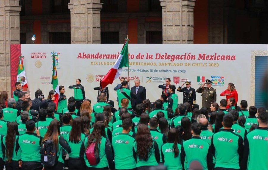 Abanderamiento de la Delegación Mexicana