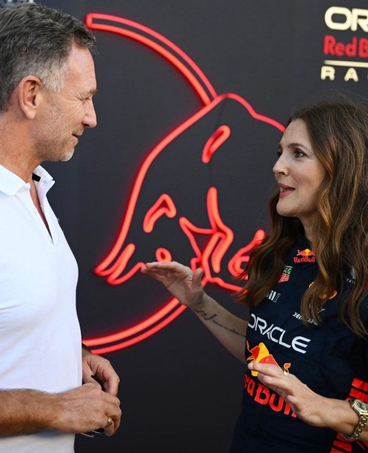 Drew Barrymore con Christian Horner