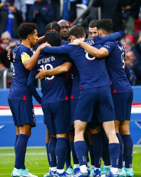 PSG celebrando la victoria 