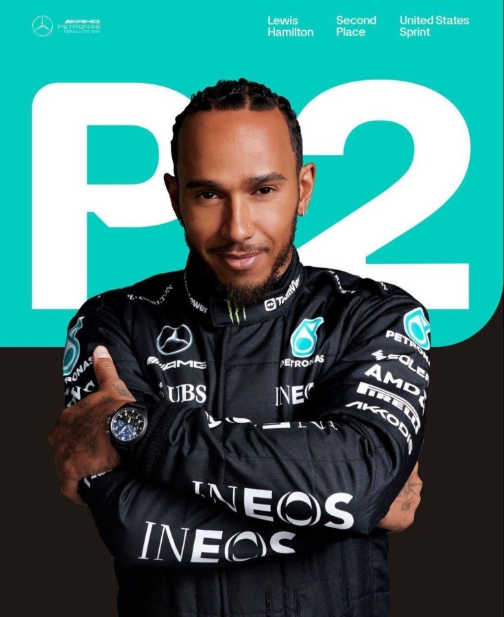 Lewis Hamilton quedó 2do en la carrera sprint