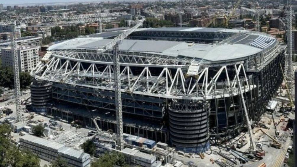 El estadio merengue durante su construcción