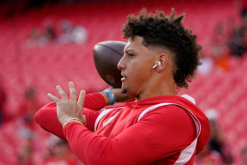 Mahomes previo a un juego de Kansas City