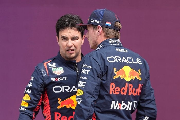 Checo Pérez y Max Verstappen en el GP de Estados Unidos