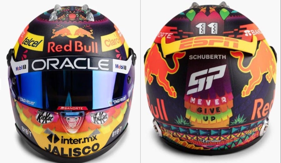 Casco de Checo para el Gran Premio de México