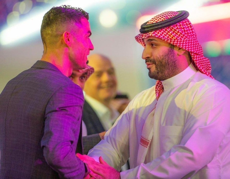 Cristiano Ronaldo y Mohammed Bin Salman