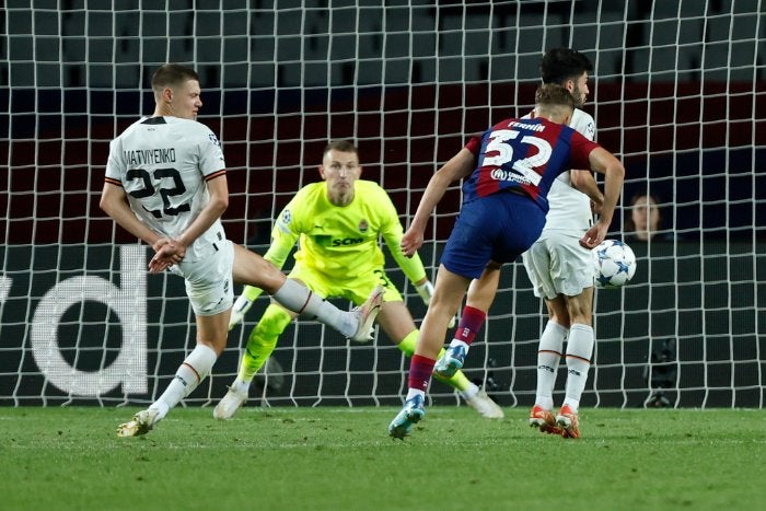 Fermín López anotó el segundo gol del Barcelona