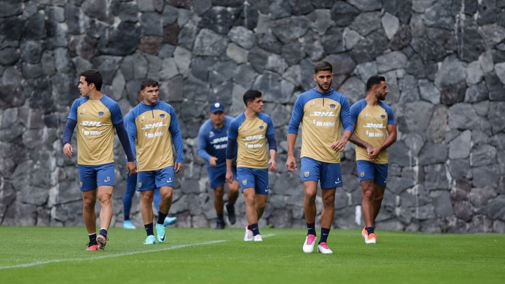 Pumas durante su entrenamiento de este miércoles