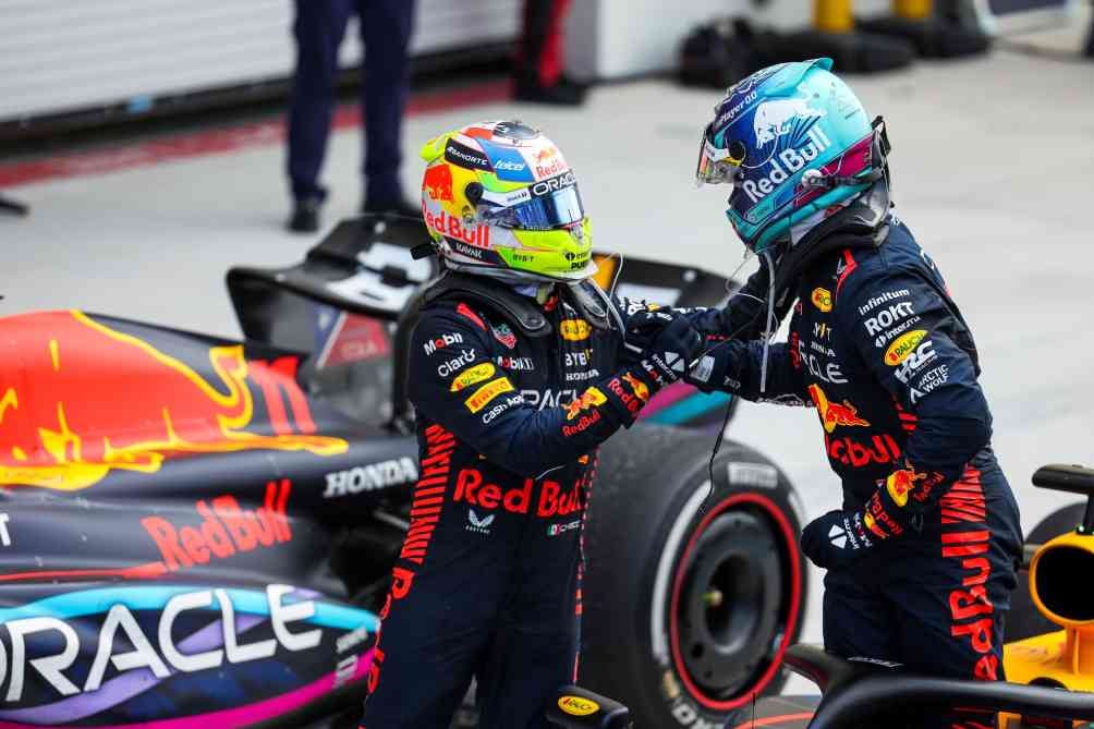 Checo y Verstappen en el Gran Premio de Miami 