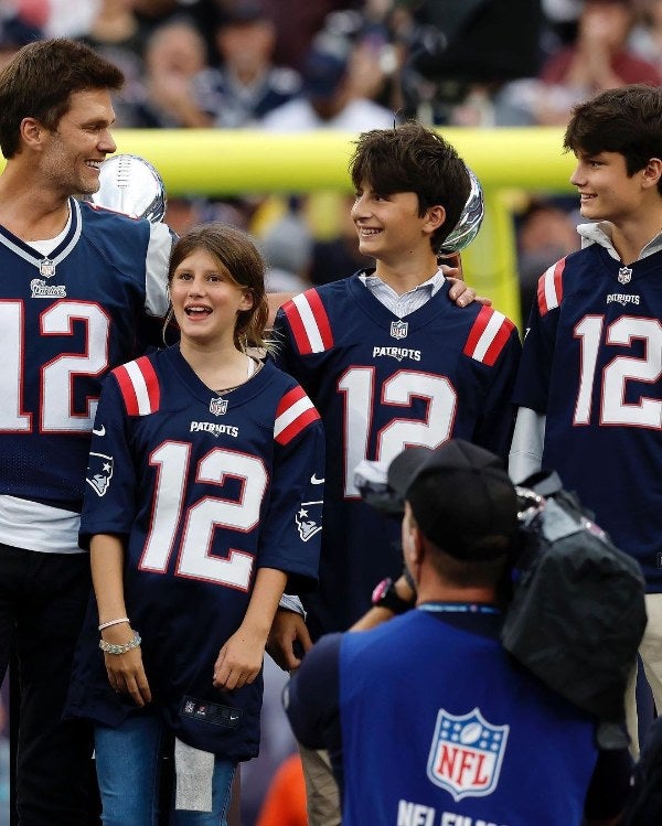 Brady y su familia en un juego de los Patriots 