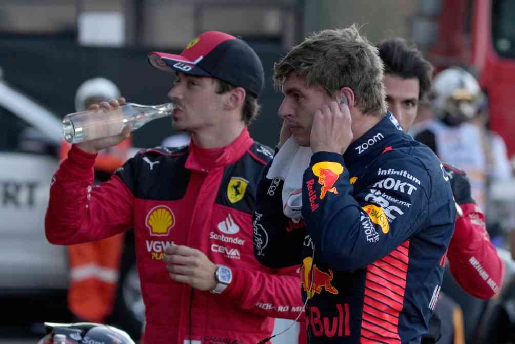 Verstappen y Leclerc tras la clasificación en México