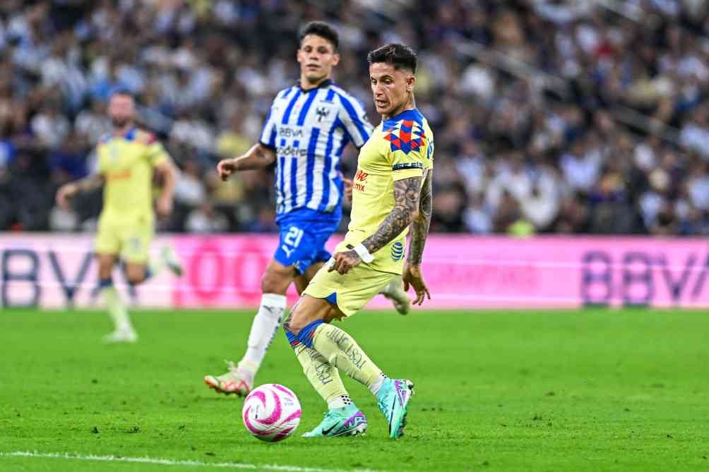 Rodríguez durante el partido ante Rayados