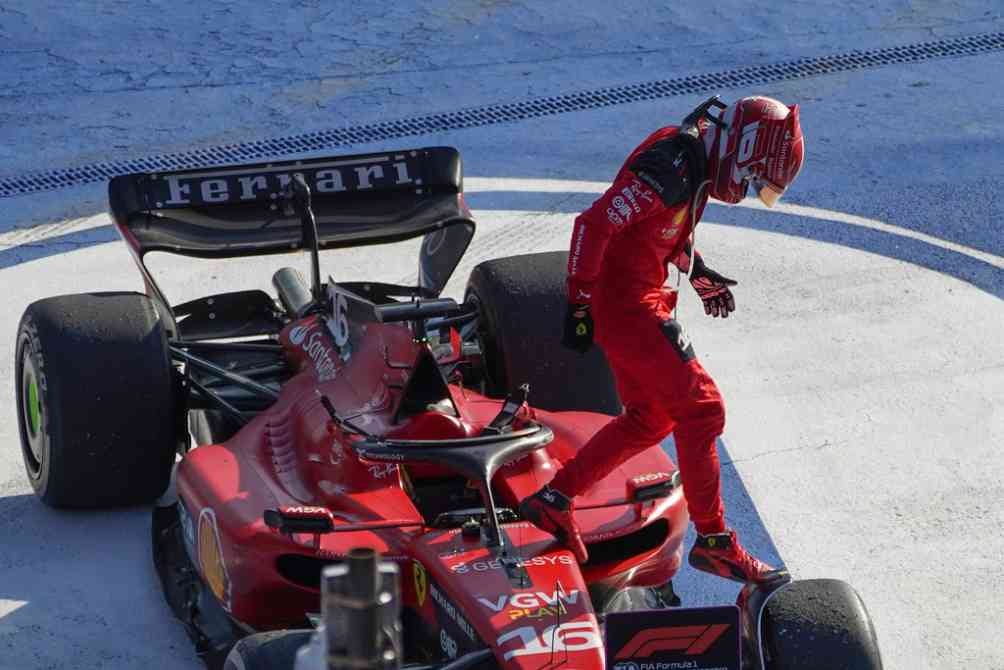 Leclerc durante el GP de México